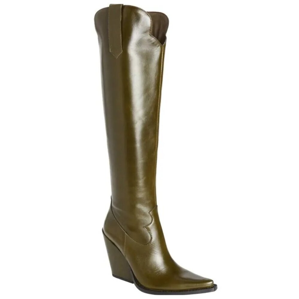Jeffrey Campbell Amiga Over the Knee Western Boot, Size 9, NWT